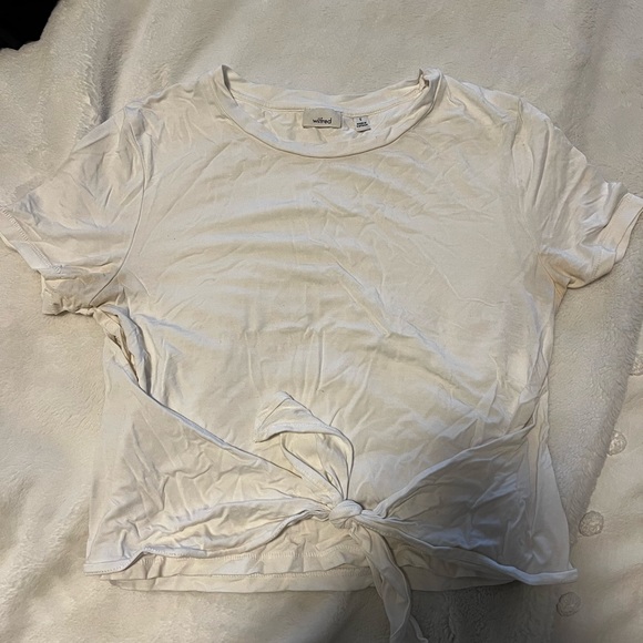 Aritzia white t shirt with tie - Wilfred - Picture 1 of 1
